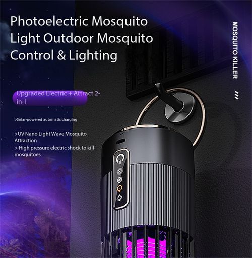 Eco-Friendly Solar Powered Mosquito Trap with USB Backup - Dual Charge Insect Killer Lamp Kenya