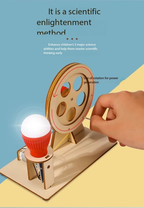 🔬 Hand-Crank Generator Science Experiment Kit - DIY STEM Educational Toy for Kids & Students