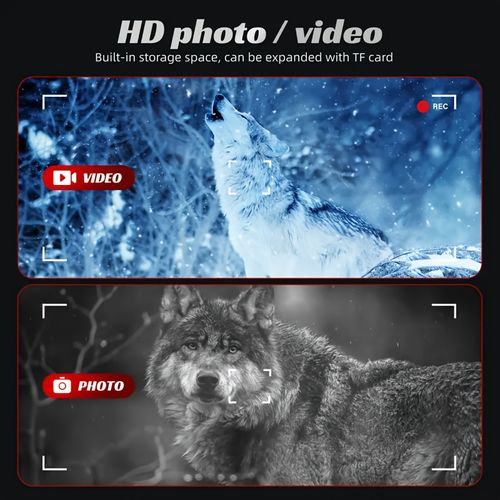 5W high power infrared night vision device, 10 digital zoom, 2 inch high definition display, starlight sensor, 800-meter range, USB battery power supply, compass, adjustable optical system   compact and durable design, suitable for hunting, camping, wildlife observation, outdoor monitoring equipment