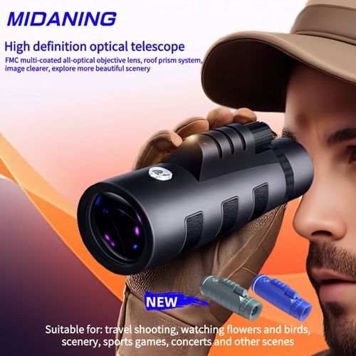 1 x 10X40 single tube telescope with manual focusing - High magnification of 10 times and a 40mm large aperture objective lens, suitable for bird watching, camping, hiking, sports, and traveling - Compact and portable design, durable and sturdy, ideal gift