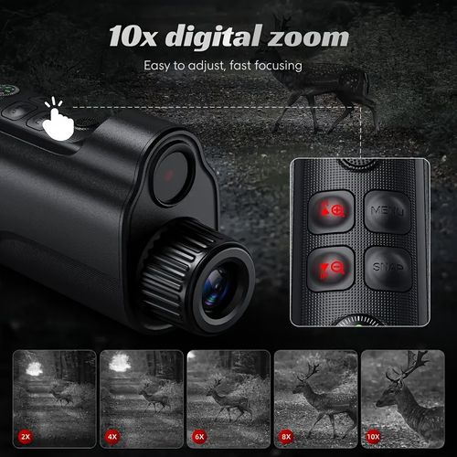 5W high power infrared night vision device, 10 digital zoom, 2 inch high definition display, starlight sensor, 800-meter range, USB battery power supply, compass, adjustable optical system   compact and durable design, suitable for hunting, camping, wildlife observation, outdoor monitoring equipment