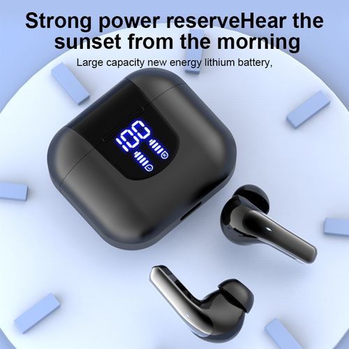 Wireless earphones, 5.3 wireless Bluetooth earphones, 13mm sound unit, 30-hour battery life, Type-C fast charging case, stereo wireless in-ear headphones, suitable for iPhone and Android devices, gaming, business and sports earbuds.