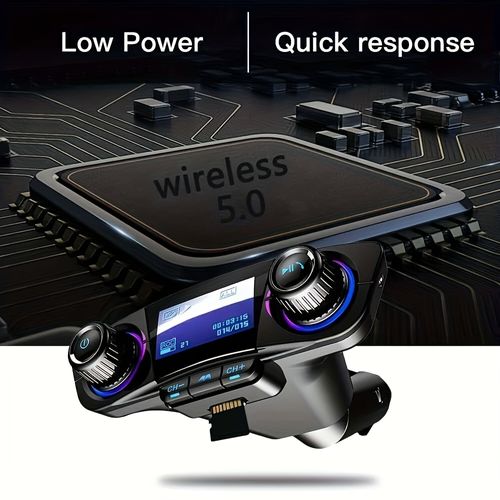 1 PC Car MP3 Player with Card Slot, AUX Bluetooth Receiver, Multi-functional Car USB Drive, Music Playback, Hands-Free Calling, Mobile Phone Charger, Car Bluetooth FM Transmitter, Car Accessories, Mobile Phone Accessories, Gift