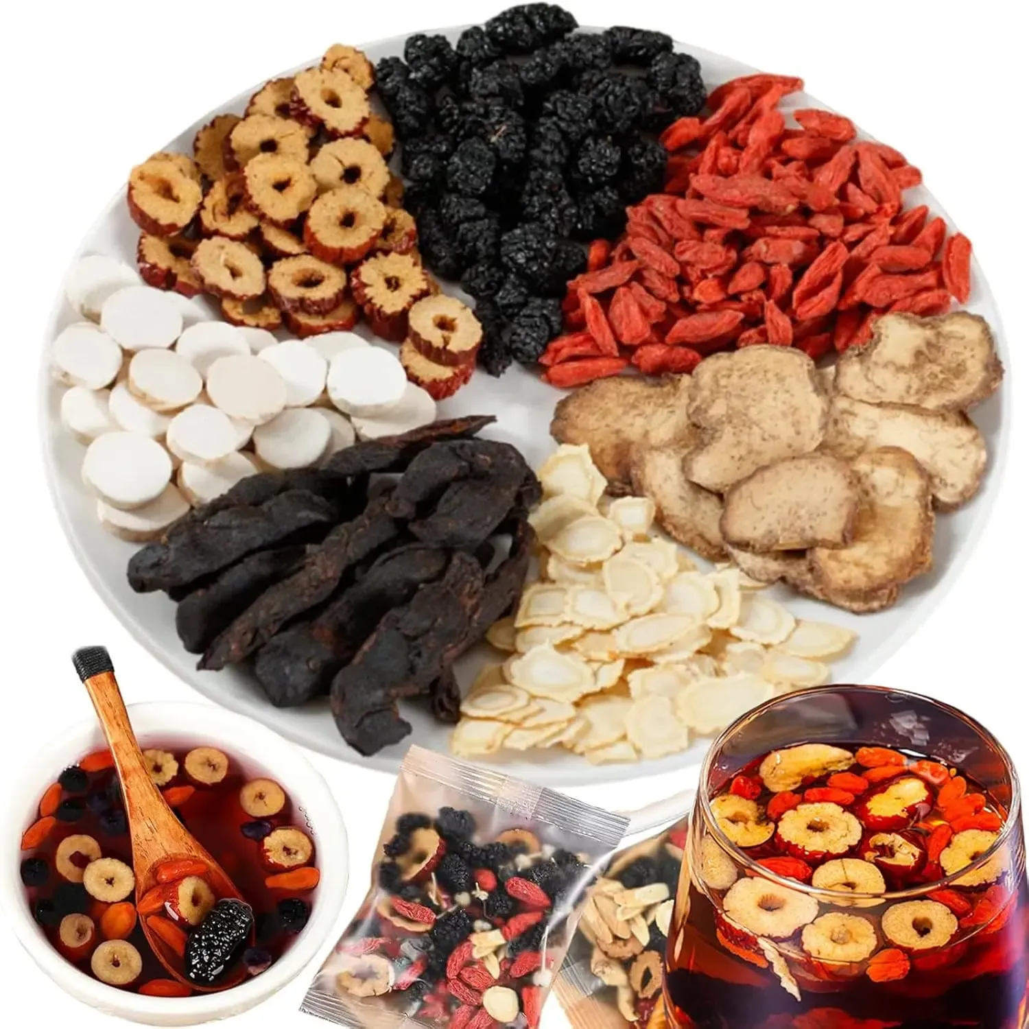 Kidney Tea Formula Ginseng Eight Treasures Tea Organic Kidney Traditional Kidney Cleansing Tea Cleanse Tea Ginseng Red Date Natural Chinese Herbal Tea Bags For Men Women healthy cleanse detox tea