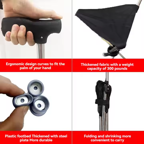 Portable walking stick stool non-slip trekking stick lightweight walking stick with seat