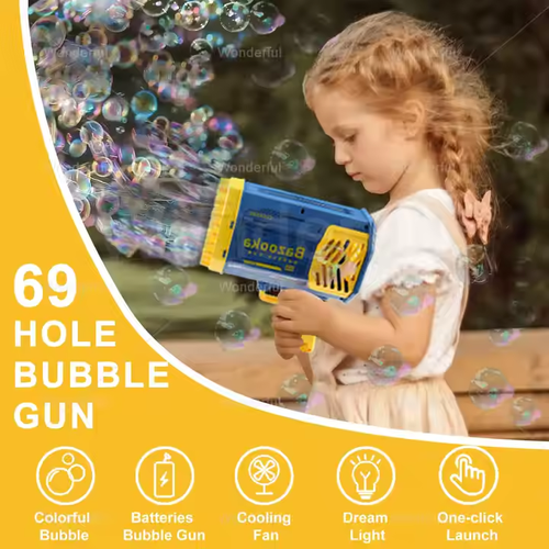 Luminous Bazooka Children's Bubble Gun Unisex Party Toy