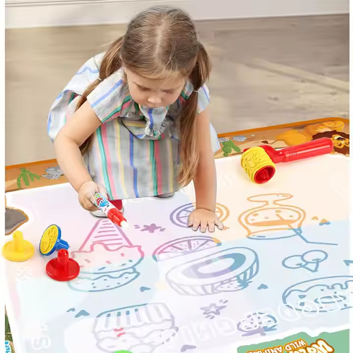 Colorful fun painting mat reusable children's water graffiti mat educational toy