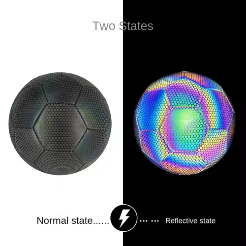 Luminous football Reflective luminous fluorescent football No. 5 adult PU wear-resistant training football