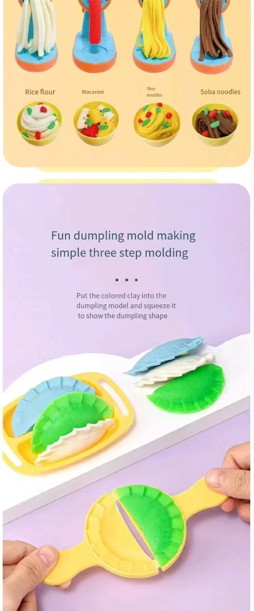 Children's toy set plasticine noodle machine handmade DIY clay clay color mud mold