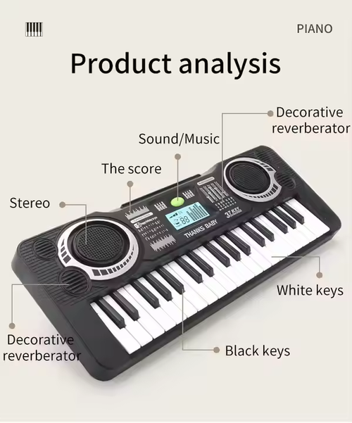 37-key electronic piano light music children's toy 37-key electronic piano simulation piano toy birthday gift