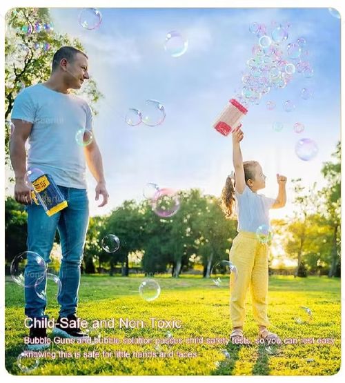 Luminous Bazooka Children's Bubble Gun Unisex Party Toy
