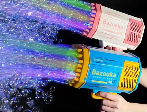 Luminous Bazooka Children's Bubble Gun Unisex Party Toy
