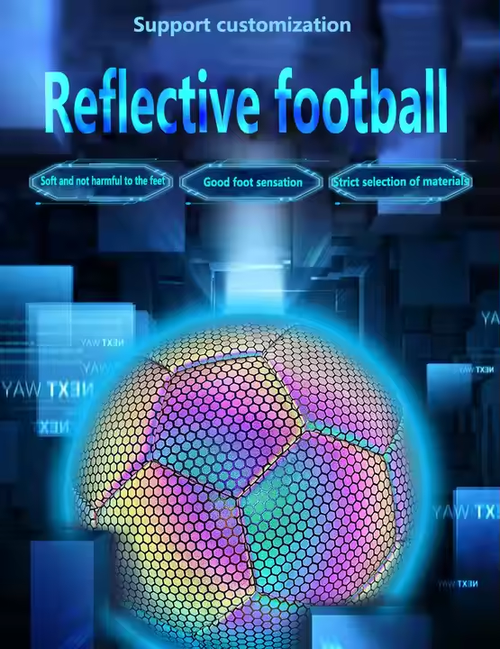 Luminous football Reflective luminous fluorescent football No. 5 adult PU wear-resistant training football