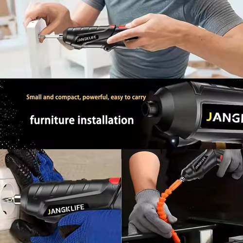 New automatic screwdriver tool box rechargeable electric screwdriver set with extension rod electric screwdriver set