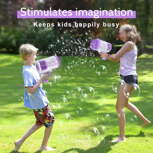 Luminous Bazooka Children's Bubble Gun Unisex Party Toy