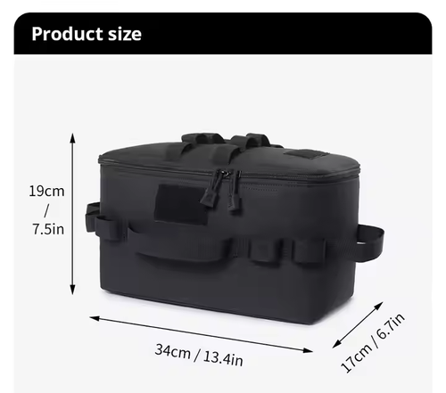 Outdoor Portable Camping Zipper Storage Bag Tool Storage Handbag