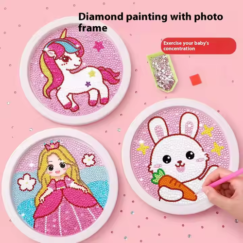 Children's diamond stickers handmade DIY diamond stickers polka dot diamonds little girl toys