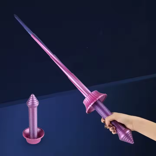 Plastic 3D spiral sword simulation gravity sword cool toy