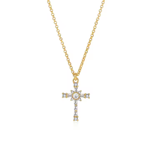 Light luxury high-end cross pendant necklace