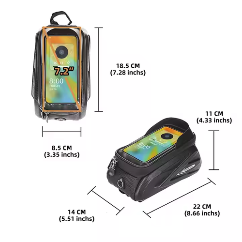Bicycle front beam storage bag waterproof EVA hard shell mobile phone bag