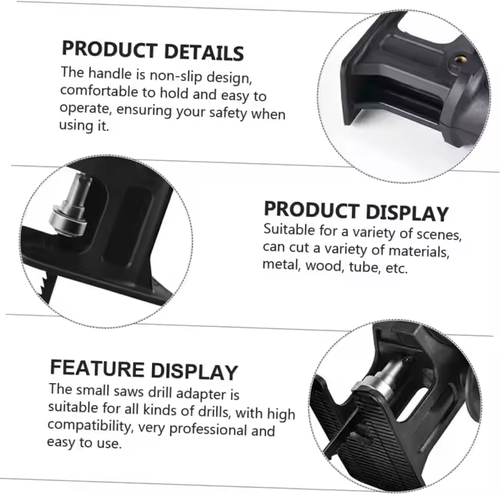 Portable Reciprocating Saw + Multi-purpose Drill Bit Adapter