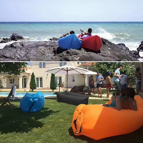 Outdoor portable inflatable sofa lounge chair camping beach picnic lazy ultra-light inflatable sofa bed