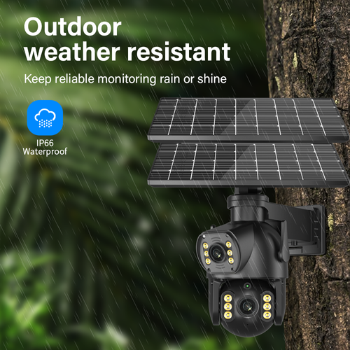 Intelligent dual-lens solar monitoring, all-weather high-definition protection, a new choice for environmental protection and energy saving! Equipped with 64G memory card