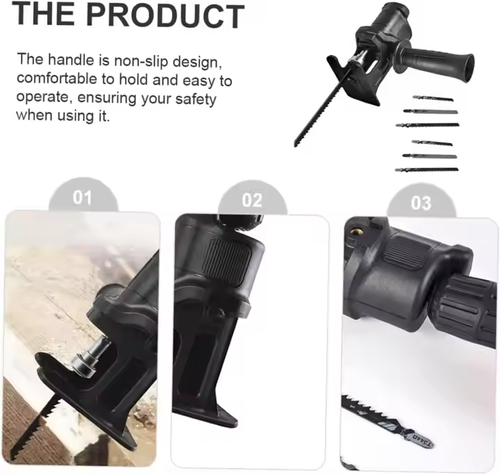 Portable Reciprocating Saw + Multi-purpose Drill Bit Adapter