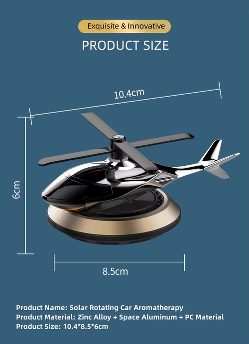 Car Solar Titanium Helicopter Car Aromatherapy Fresh Perfume