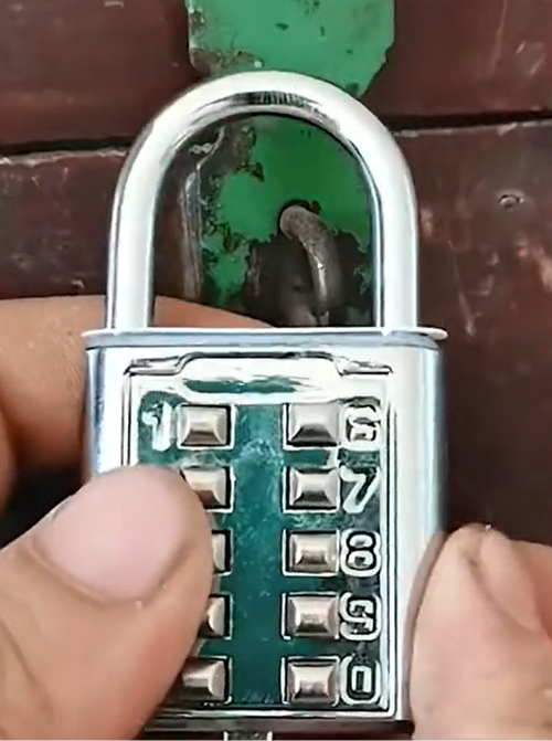 High Quality Stainless Steel Padlock 10 Digit Combination Lock for Storage, Zinc Alloy Silver Button Digital Luggage Lock