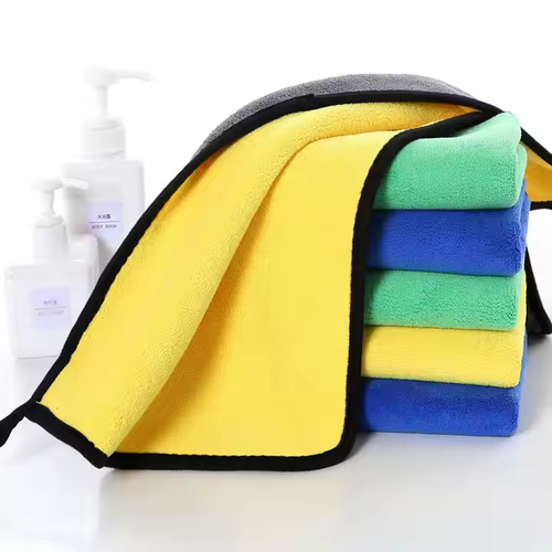 8pcs Thick Cleaning Cloths, Car Towels, Kitchen Rags, Lint-Free Microfiber, Car Polishing Waxing Dry Absorbent Towels, Household Rags