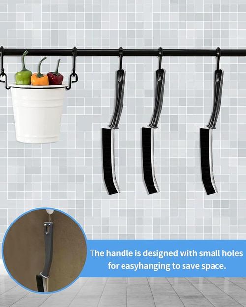 Multifunctional kitchen cleaning tool hard bristle crevice cleaning brush