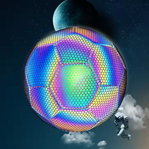 Luminous football Reflective luminous fluorescent football No. 5 adult PU wear-resistant training football