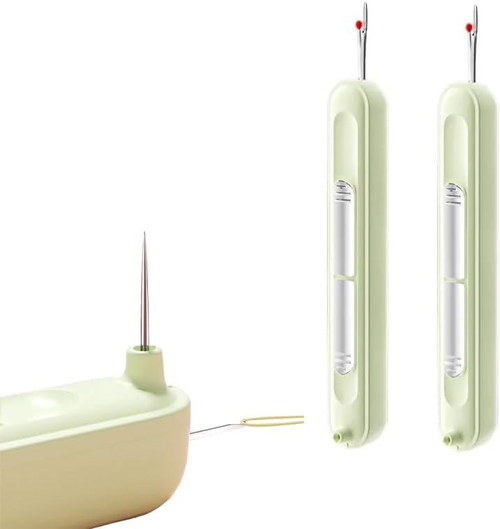 Multifunctional needle threader, 2-in-1 threading and seam ripping tool, elastic seam ripping needle threader, suitable for hand sewing, knitting, embroidery supplies