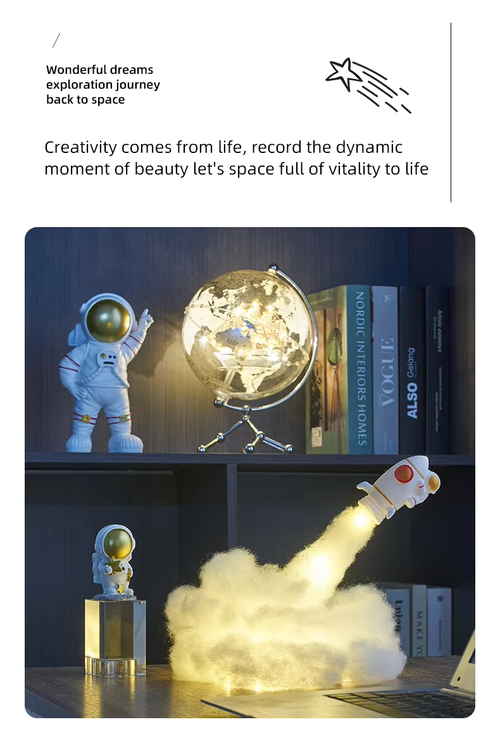 DIY creative rocket light astronaut night light bedside decoration ins atmosphere light children's gift