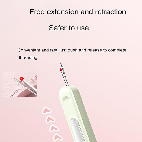 Multifunctional needle threader, 2-in-1 threading and seam ripping tool, elastic seam ripping needle threader, suitable for hand sewing, knitting, embroidery supplies