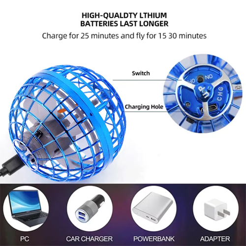 Smart induction flying ball magic flying spinning ball 360 degree rotating hovering mini flying ball toy