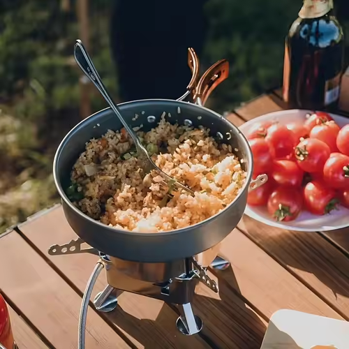 Camping Cookware Set with Kettle Camping Aluminum Cookware Set Backpacking Cookware