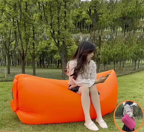 Outdoor portable inflatable sofa lounge chair camping beach picnic lazy ultra-light inflatable sofa bed