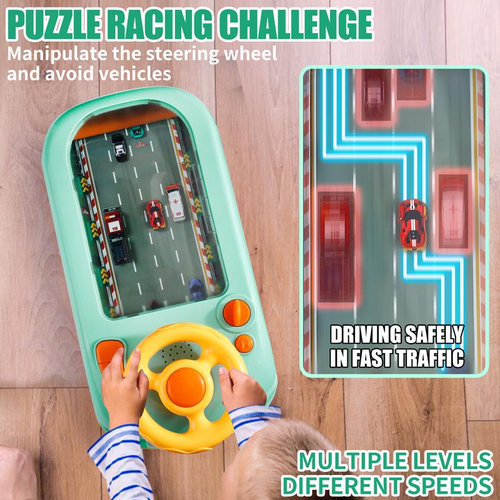 Racing Adventure Car Steering Wheel Toy for Kids Musical Driving Game Toddler Interactive Simulation Toy Educational Learning