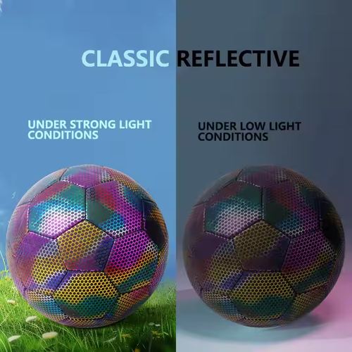 Luminous football Reflective luminous fluorescent football No. 5 adult PU wear-resistant training football
