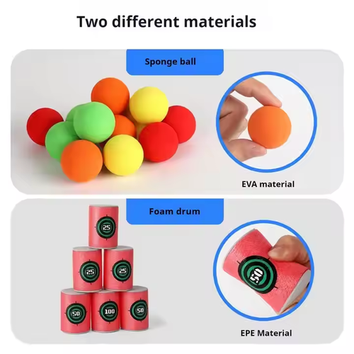 Children's toy bow and arrow set bow toy catapult EVA sponge ball target bucket throwing outdoor children's toys