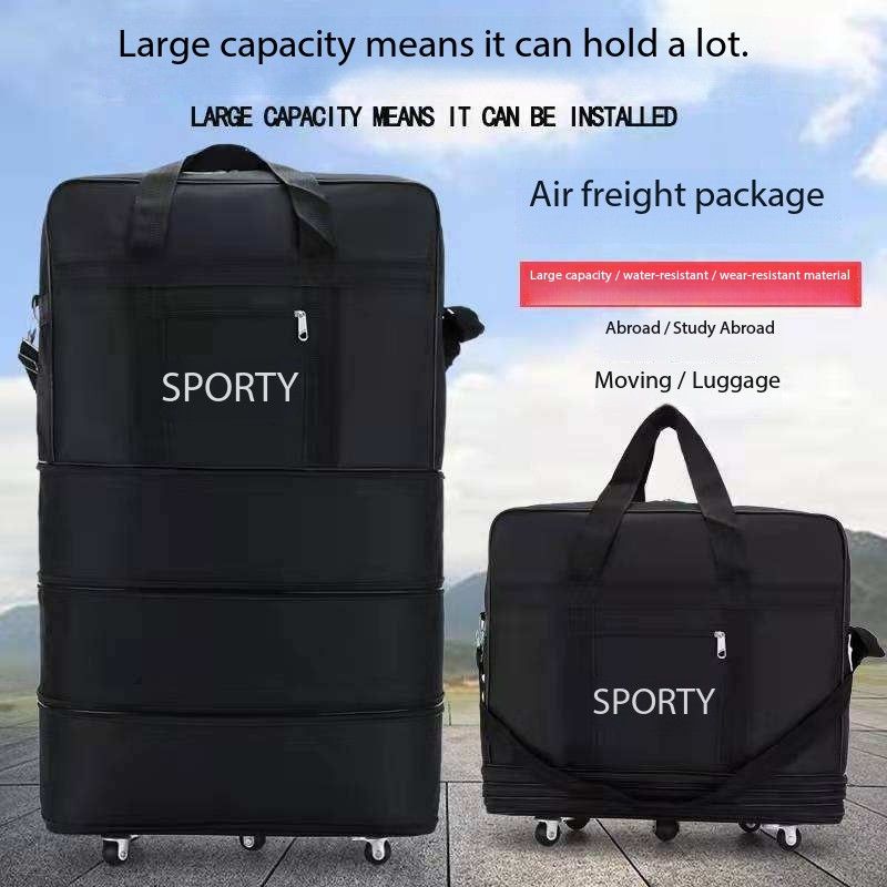 Large capacity foldable checked luggage travel bag