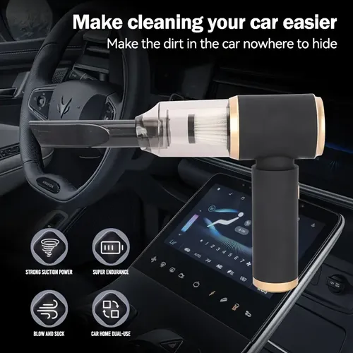 （Limited-time 50% off）Vehicle-mounted, handheld mini vacuum cleaner with long battery life and strong suction power,also functions as a wireless, portable blower and dust mite remover. 🧚🤩