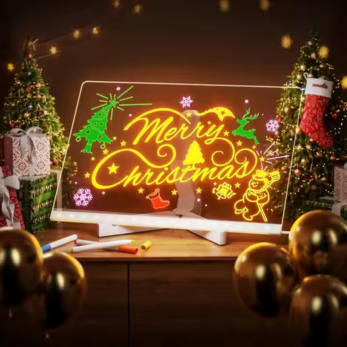 Personal creative exquisite luminous drawing board transparent desktop whiteboard erasable board with stand