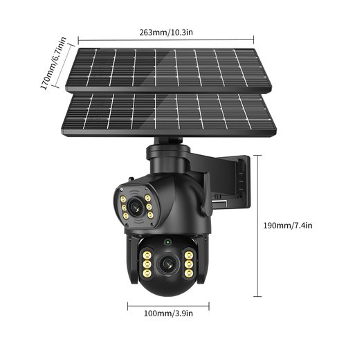 Intelligent dual-lens solar monitoring, all-weather high-definition protection, a new choice for environmental protection and energy saving! Equipped with 64G memory card