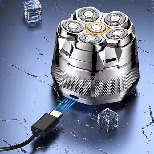 Cordless 6D Bald Trimmer Rotary Electric Shaver Powerful Waterproof Body Shaver