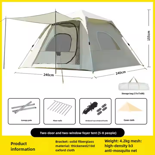 Portable outdoor camping tent rainproof sunscreen automatic quick opening tent