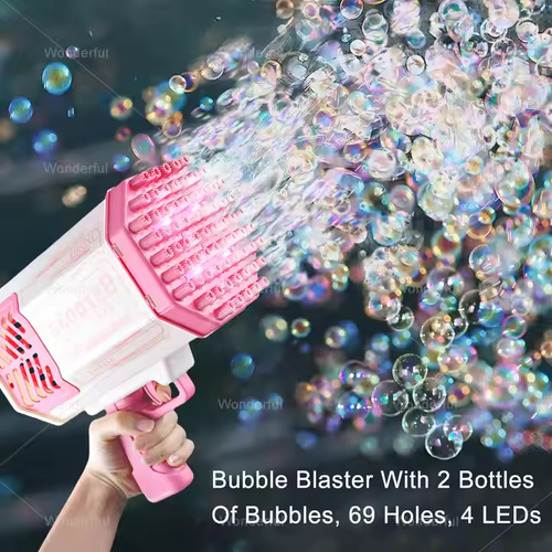 Luminous Bazooka Children's Bubble Gun Unisex Party Toy