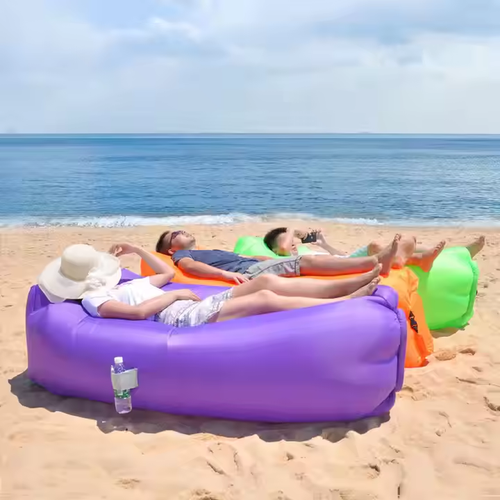 Outdoor portable inflatable sofa lounge chair camping beach picnic lazy ultra-light inflatable sofa bed